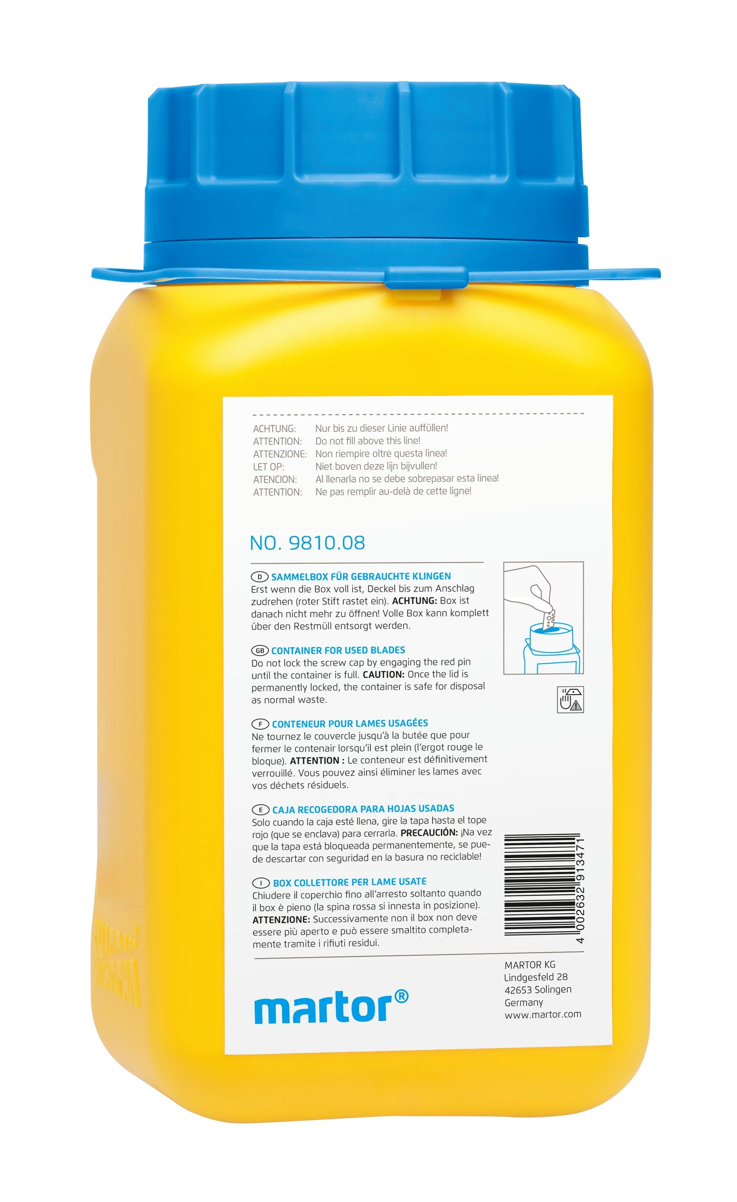 9810.08 - SAMMELBOX, für gebrauchte Klingen