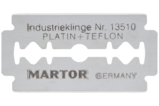 13510.35 - INDUSTRIEKLINGE NR. 13510, 0,10 mm, rostfrei, teflonisiert, Schneiden platinveredelt