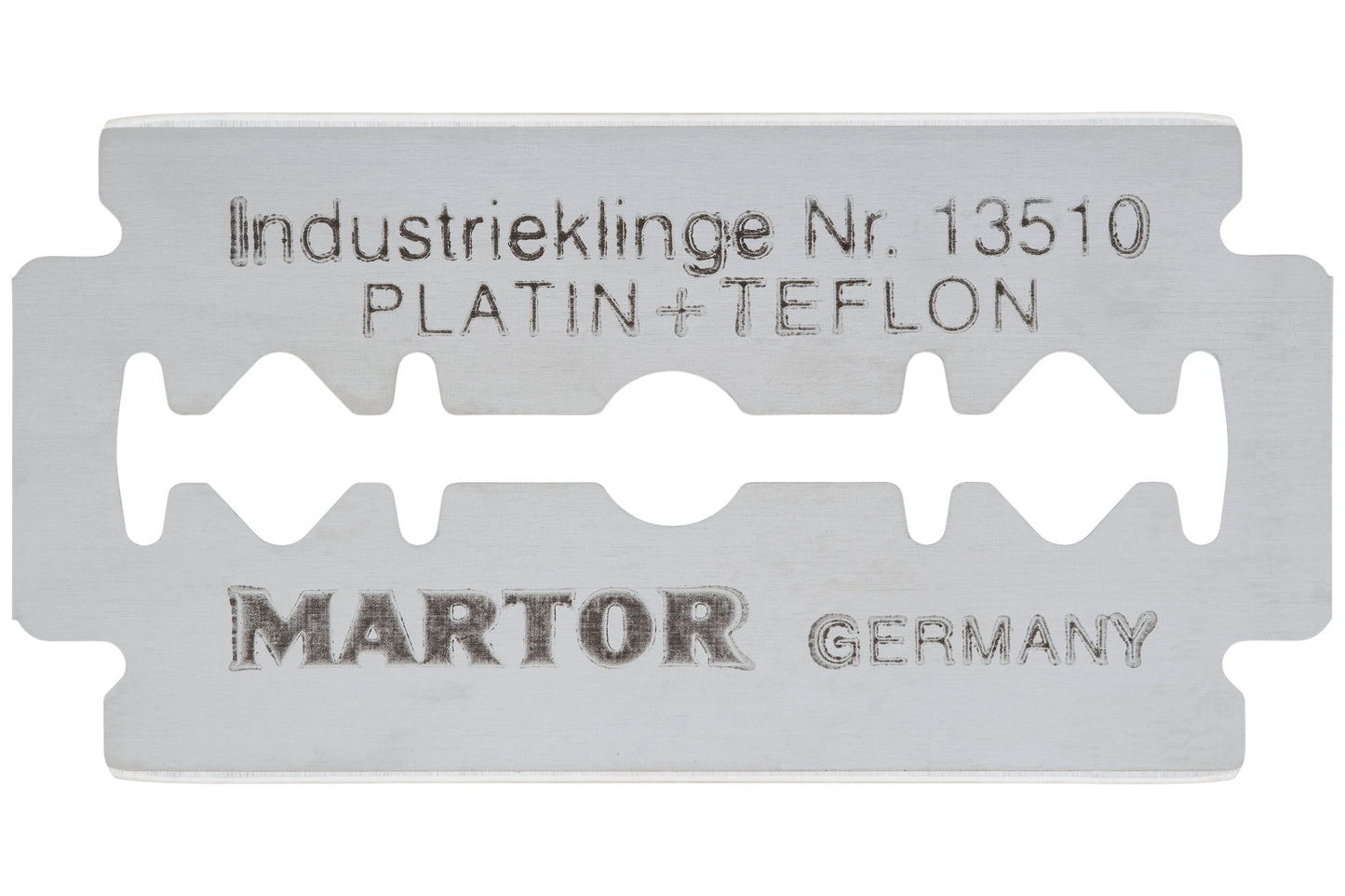13510.35 - INDUSTRIEKLINGE NR. 13510, 0,10 mm, rostfrei, teflonisiert, Schneiden platinveredelt
