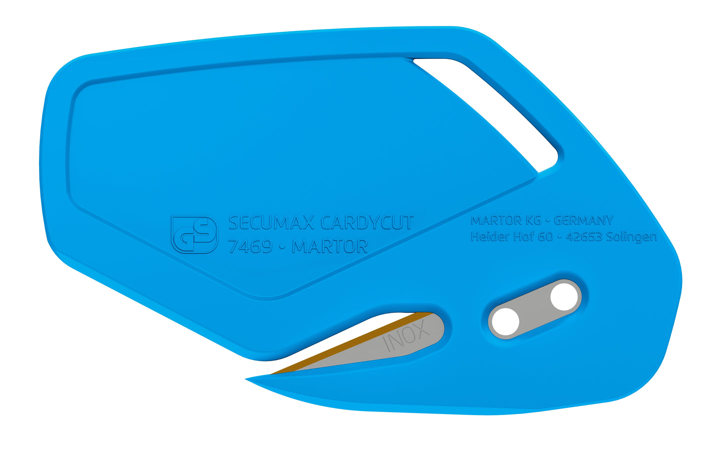746912.12 - SECUMAX CARDYCUT with 2 mm wall thickness, cyan, stainless steel, TiN