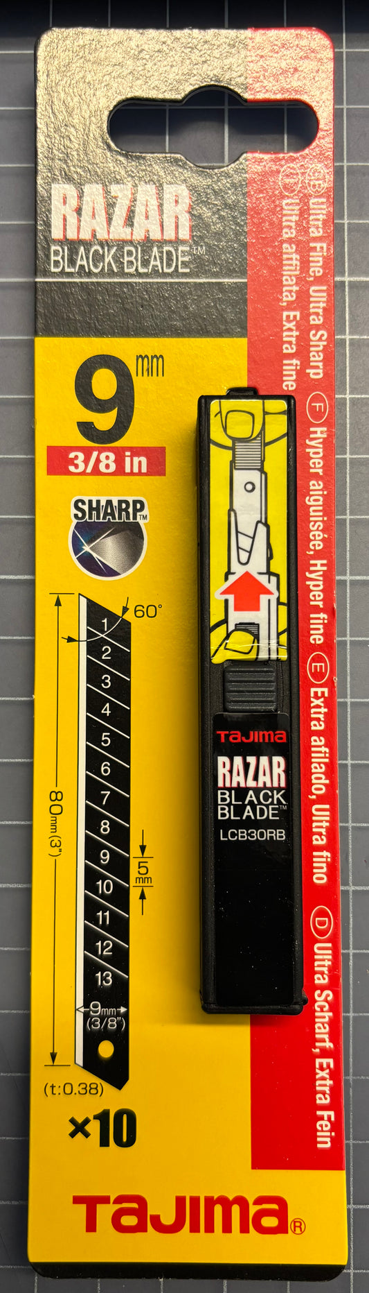 LCB30RBC - Cutterklinge 9mm Razar Black